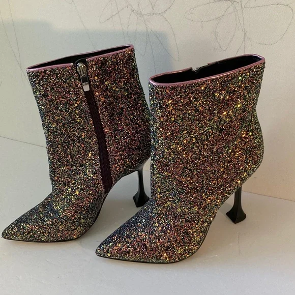 Marc Fisher Multicolor Glitter Heeled Boots - Picture 1 of 6